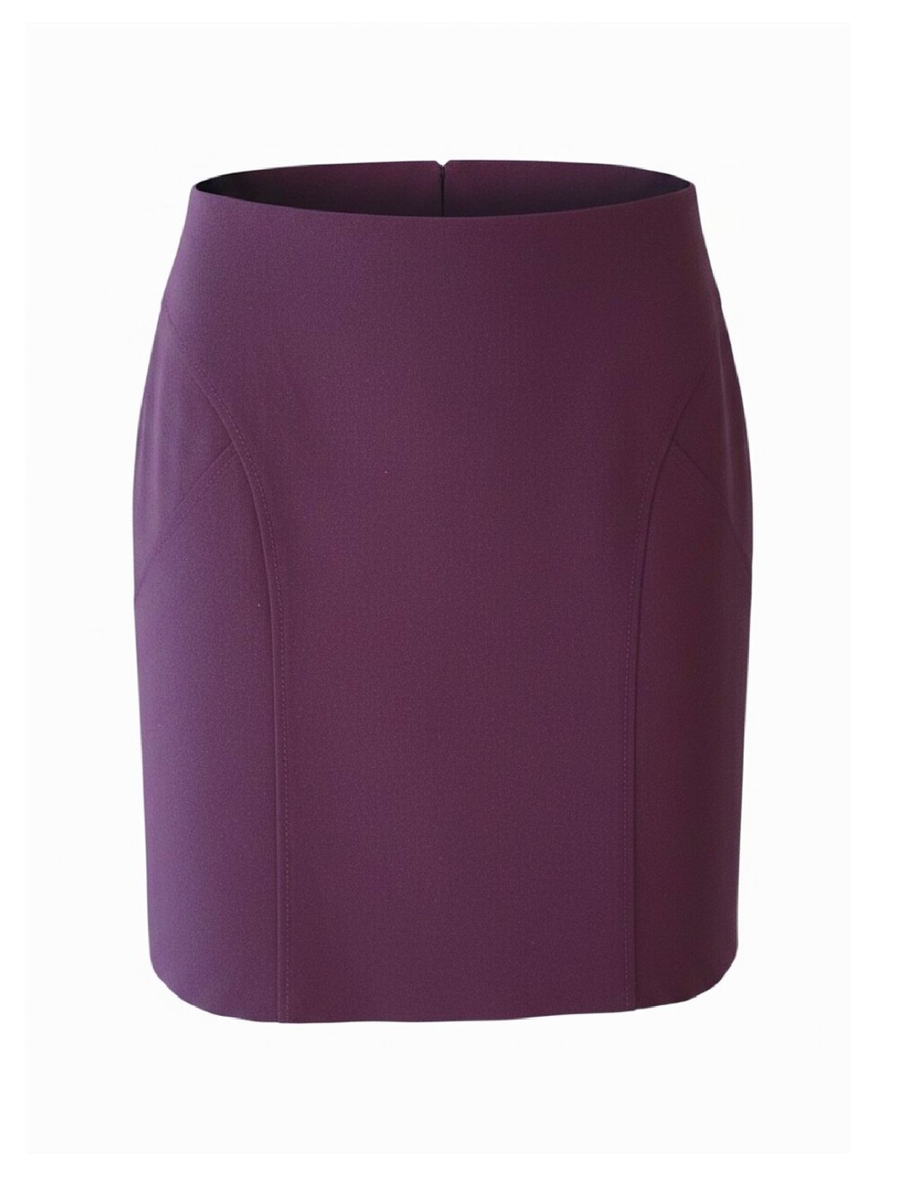 Worthington Dark Purple Straight Mini Skirt Lined SZ 12 Petite Officewear